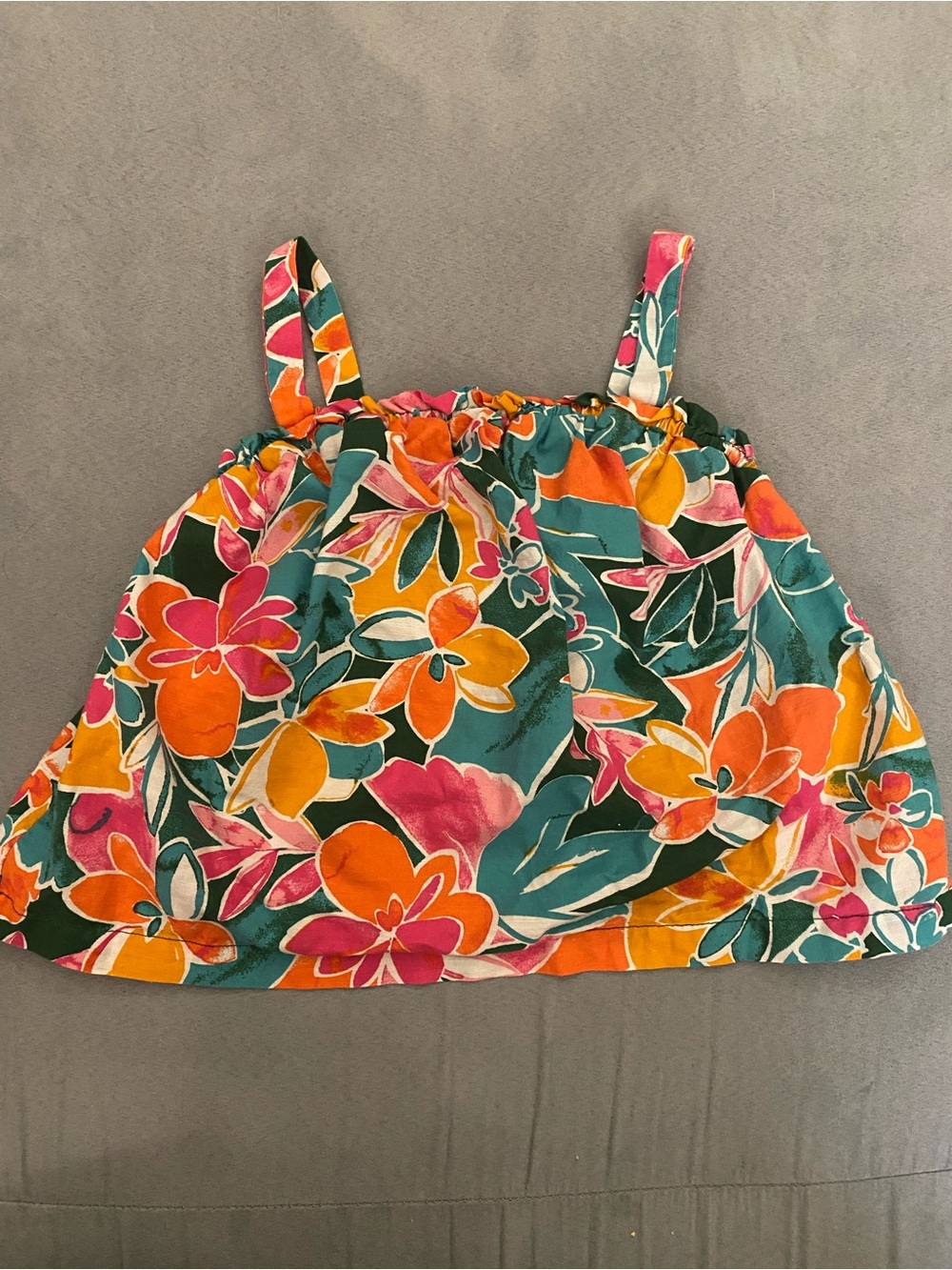 Carter's Floral Camisole Top in Teal, Orange, Pink